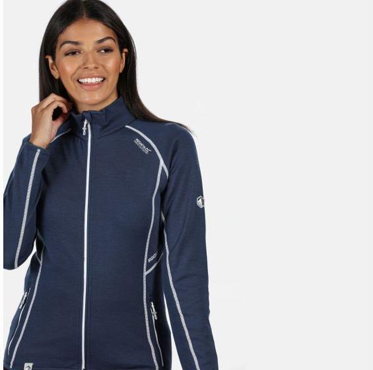 Regatta - Women's Hentana II Lightweight Full Zip Stretch Midlayer - Outdoorshirt - Vrouwen - Maat 44 - Blauw