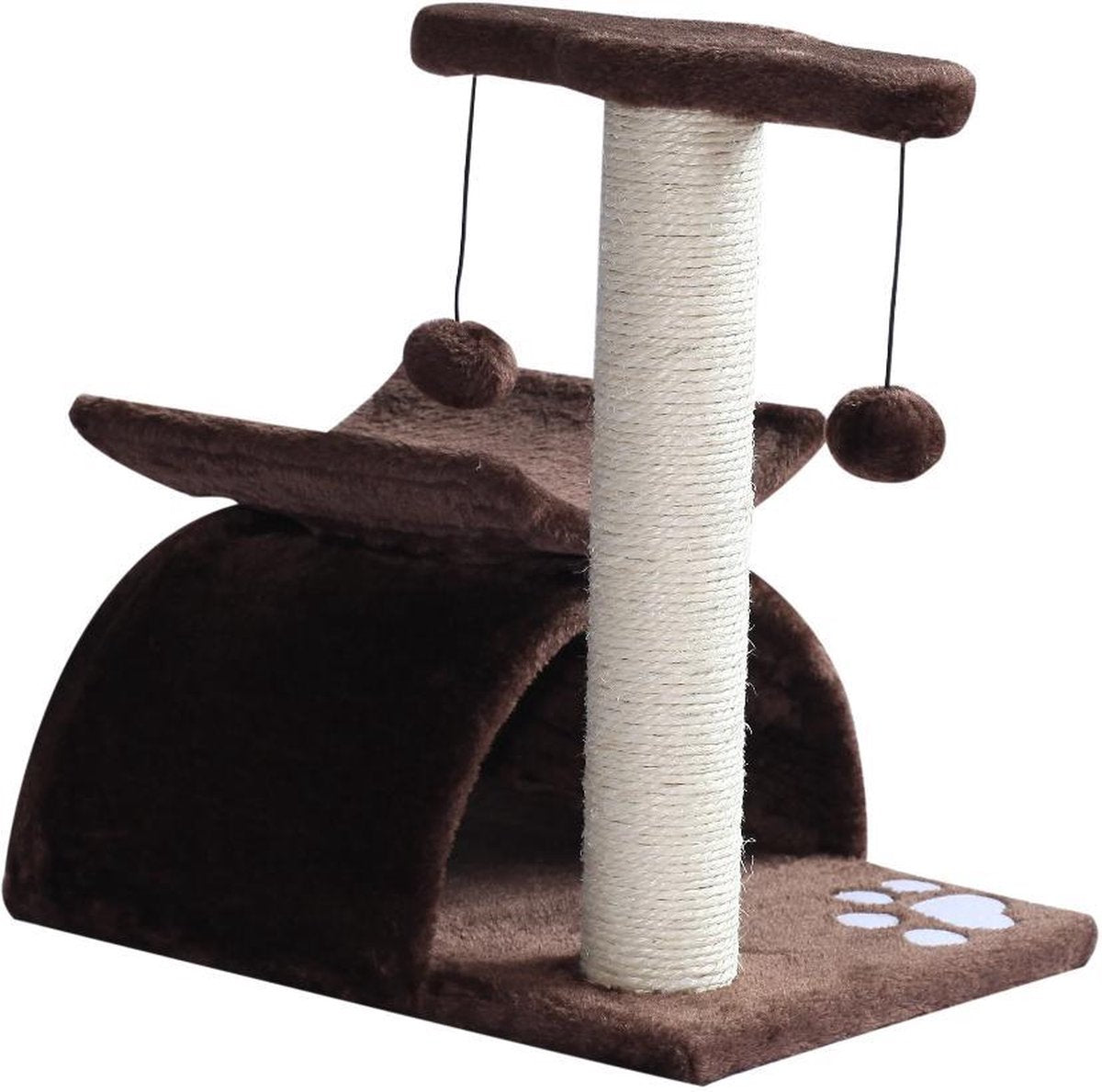 Nancy's San Fernando Krabpaal - Klimboom - Pluche - Kattenhuis - Bruin