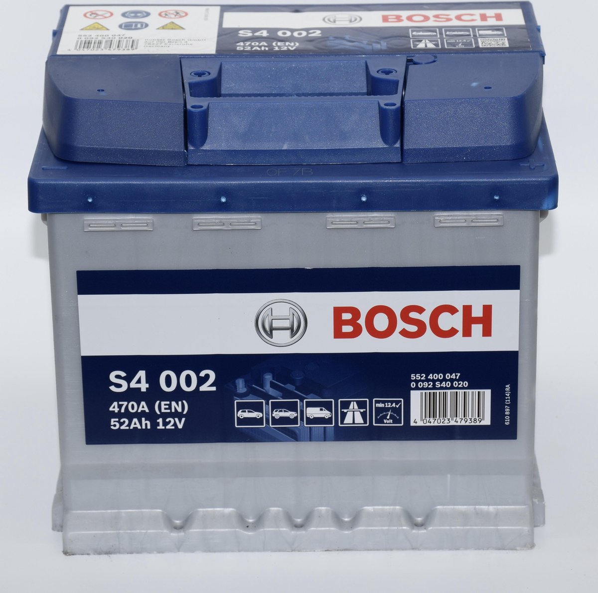 Bosch accu S4002 - 470A (EN) 52Ah 12V