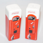 Coca-Cola Ceramic Salt & Pepper Shakers Vending Machine