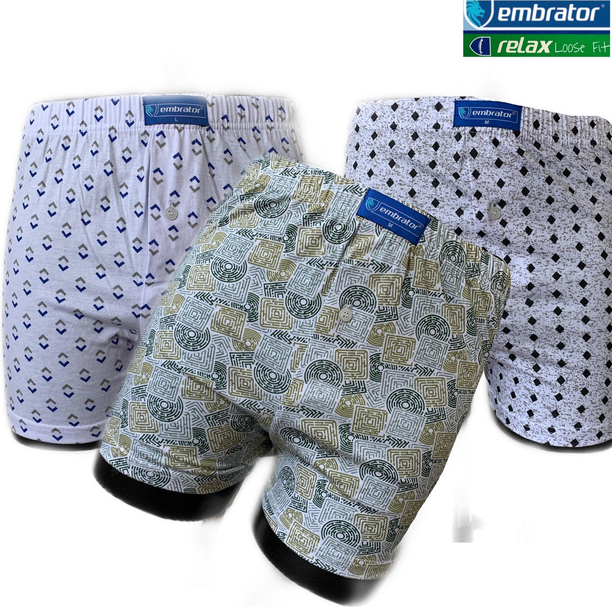 Embrator 3-pack mannen Boxershort Loose Fit katoen maat 3XL (914)