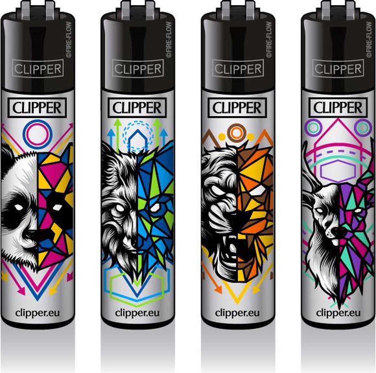 Clipper Classic Aansteker - Geometric Animals | 4 stuks