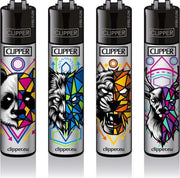 Clipper Classic Aansteker - Geometric Animals | 4 stuks