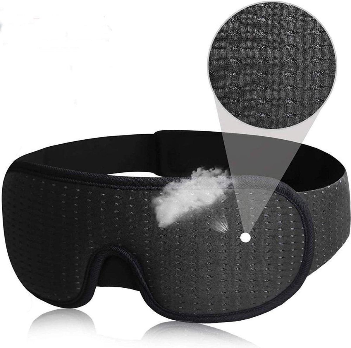 Vastu Luxe Reis & Slaapmasker - 3D - Inclusief Gratis Opbergzakje! - 100% Verduisterend - Ademend - Traagschuim - Ontspannings-masker - Oog Masker - Verstelbaar