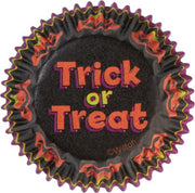 Papieren mini cupcake vormpjes "trick or treat"