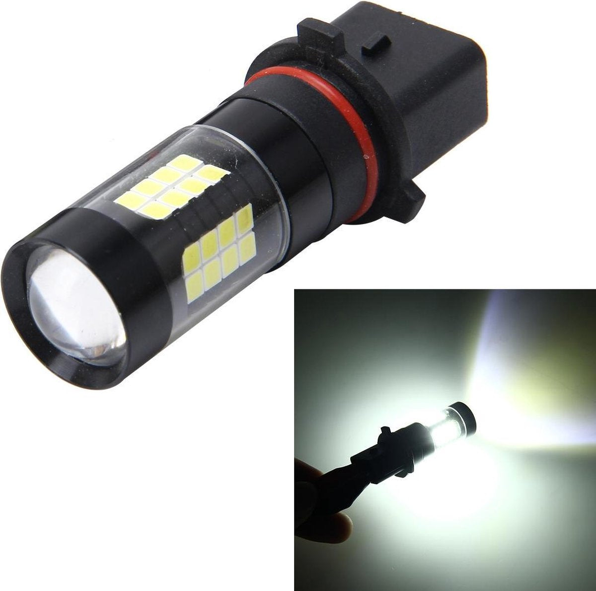 P13W 7W 420LM 6000K Autorichtlampen met 43 SMD-3528 LED-lampen