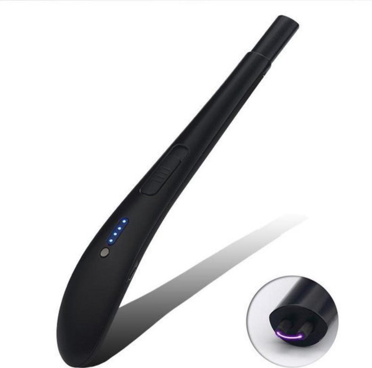Greenure Plasma Aansteker Flow - Aansteker - Elektrisch - USB Oplaadbaar - Bbq Accessoires - Wind Bestending - Sterke Batterij - Chique Design - 380 mAh - Zwart