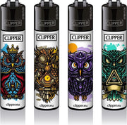 Classic Clipper Aanstekers - Owls #2 - 4 stuks