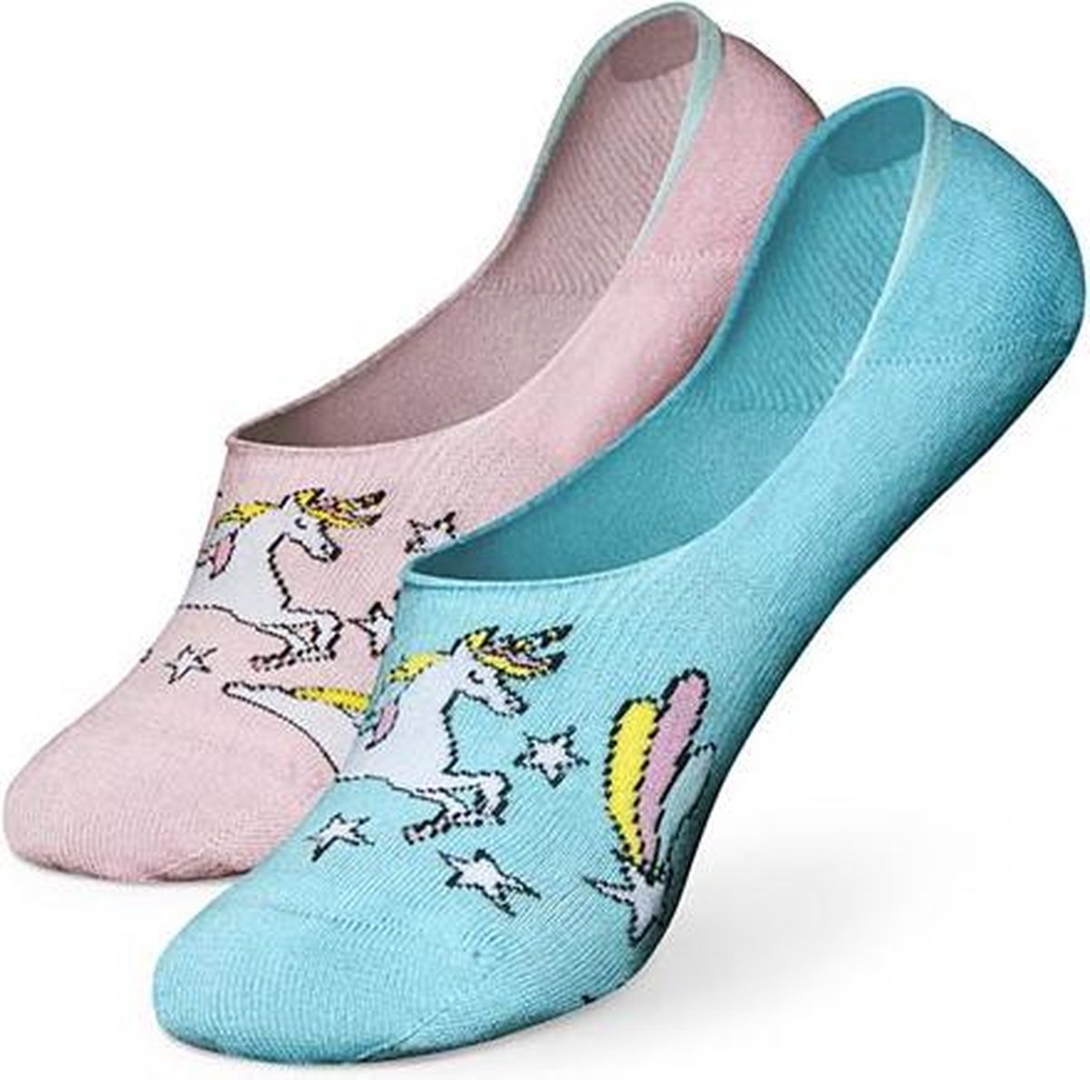 Good Mood No Show Sokken - Regenboog Unicorn - Maat 35-38