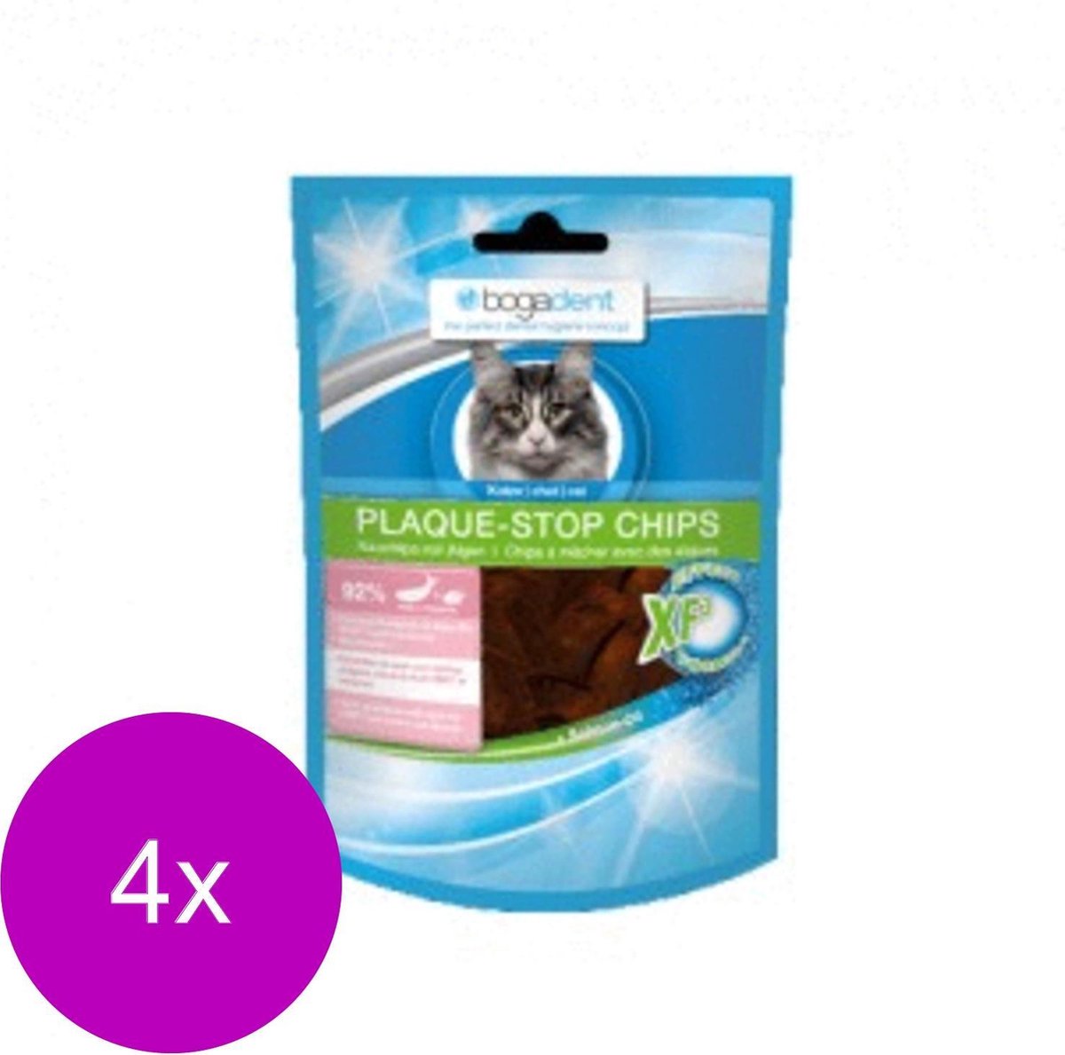 Bogadent Dental Plaque-Stop Chips 50 g - Gebitsverzorging - 4 x Vis