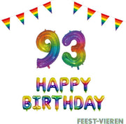 93 jaar Verjaardag Versiering Pakket Regenboog
