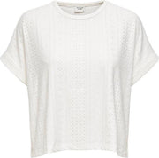 Jdyfatinka S/s Loose Top Jrs 15200365 Cloud Dancer
