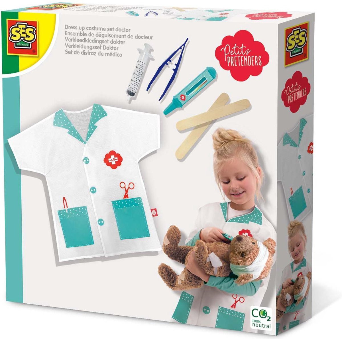 Verkleedkledingset dokter - Petits Pretenders