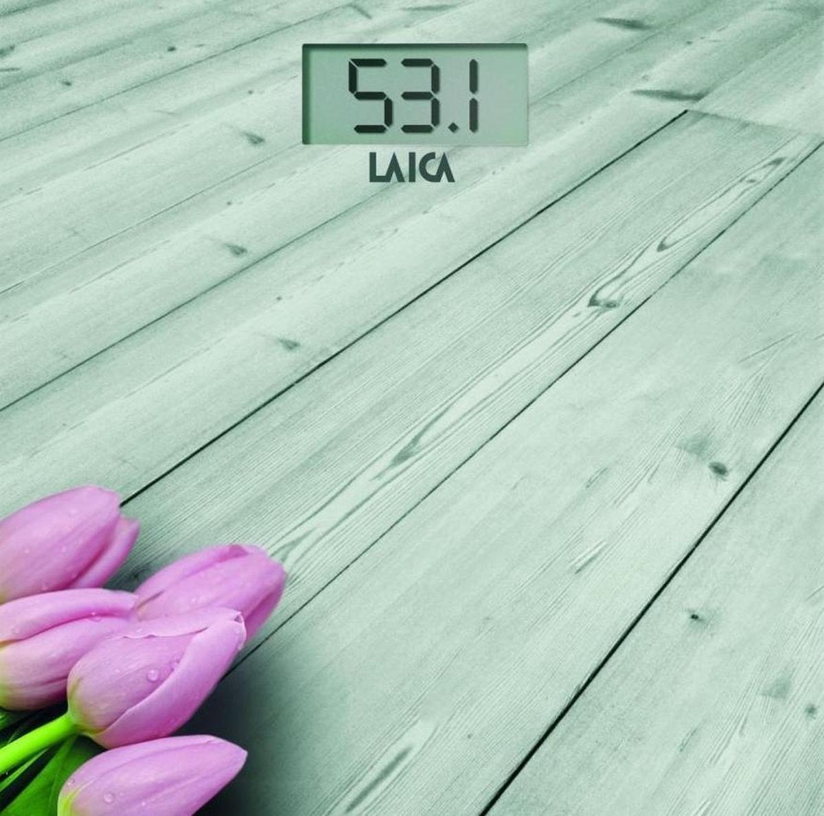 Laica Electronic personal scale Elektronische weegschaal Vierkant Hout