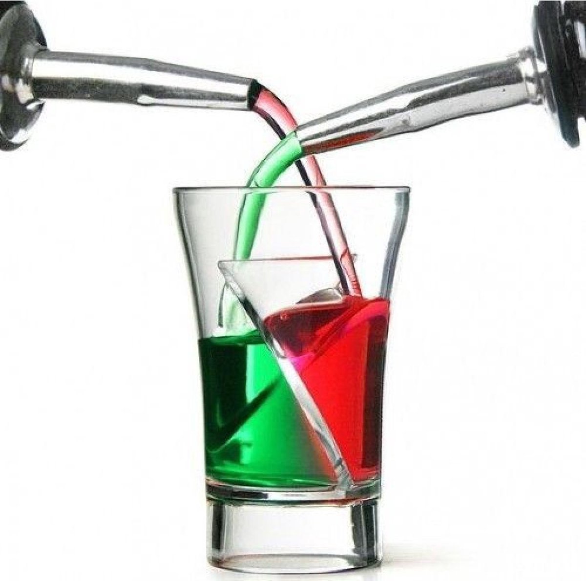 Set van 5 twisted shot glaasjes (Kunststof)