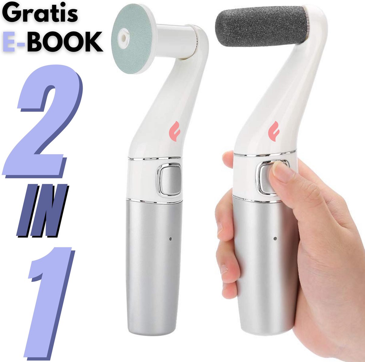 Eelt Verwijderaar Pedicure Apparaat Elektrische Voetvijl Eelt Rasp - E-Book - Oplaadbaar - Eeltschaaf - Eelt Vijl - Eeltsokken - Fability®