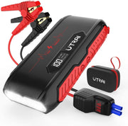 Utrai Auto Jumpstarter 1600A – Jump Starter- Acculater- met LCD scherm– 7L Benzine of 6.5L Diesel – Inclusief opbergtas  – Zwart/Rood Powerbank