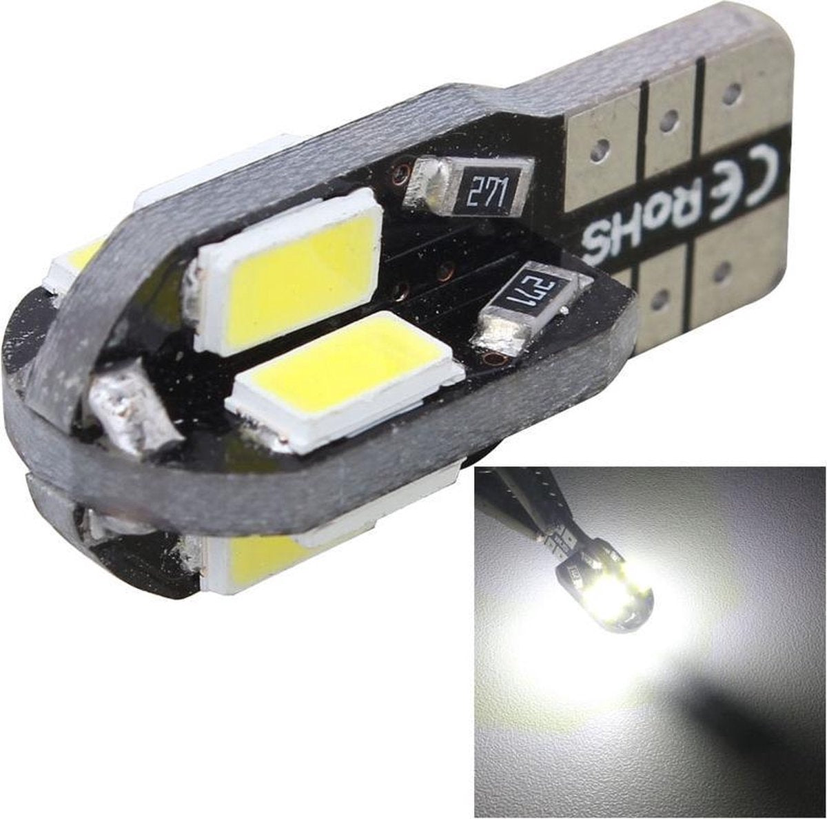 2 STKS T10 4 W 280LM Wit Licht 8 LED SMD 5630 Canbus Decoderen Auto Klaring Lichten Lamp