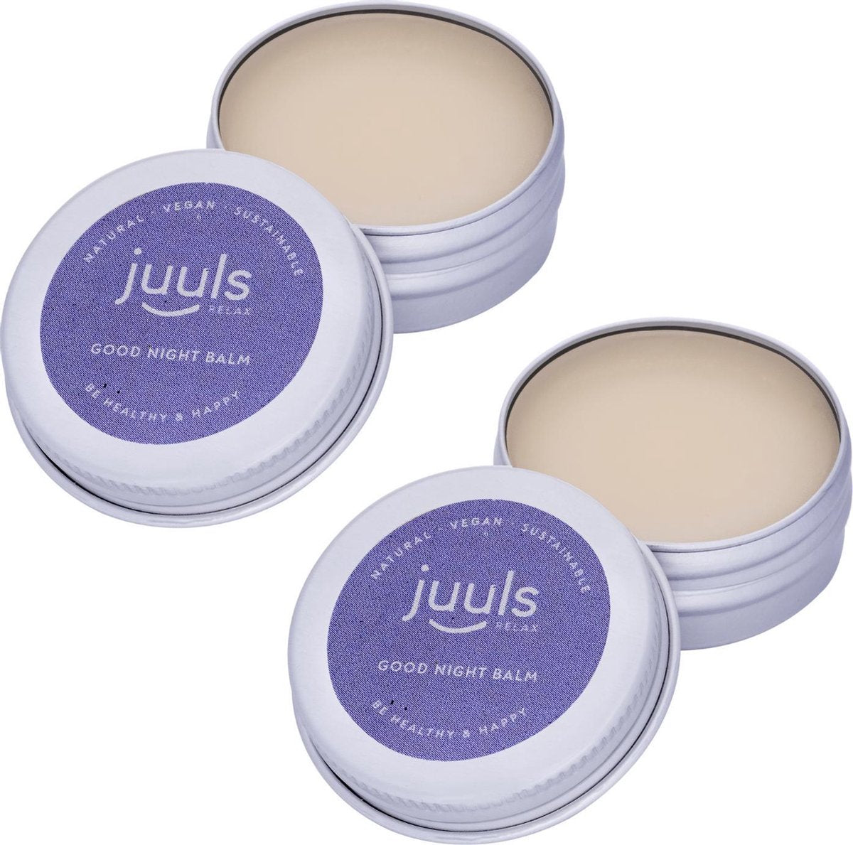 Juuls Vegan Care - 2 x Good Night Balm - Natuurlijk Slaapmiddel - 100% Natuurlijk - Lekker Slapen - Beter Slapen - Slaap Balsem - Relaxed - Halal - 2 x 15 Gram - Gratis Verzending
