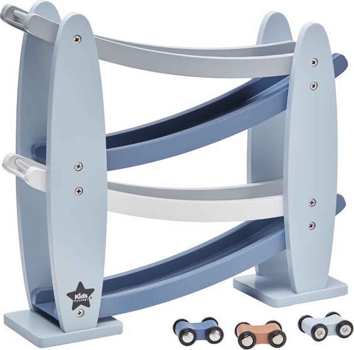 Houten racebaan blauw Kids Concept
