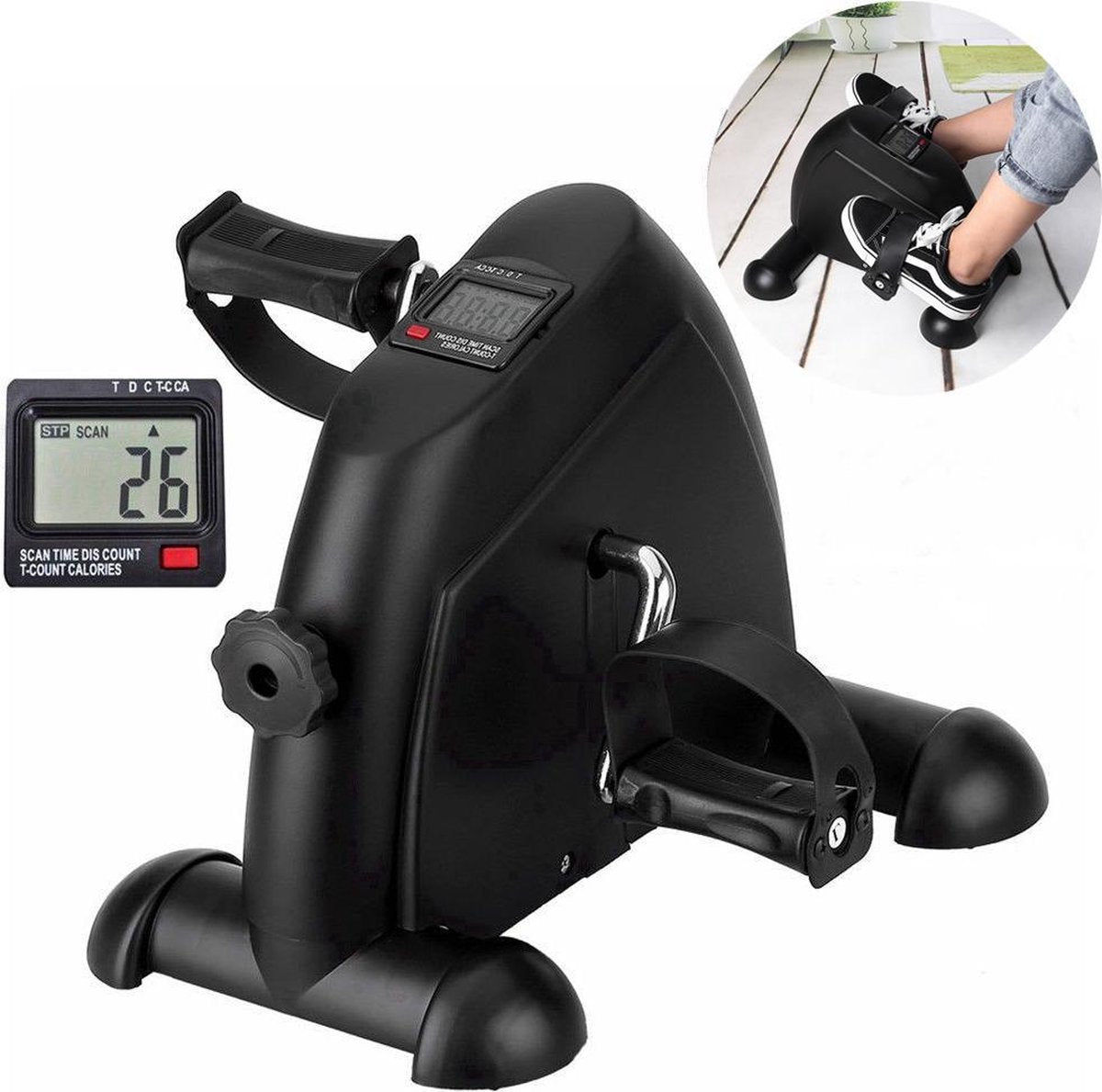 Fitalic Stoelfiets - Mini Hometrainer - 8 weerstanden - Anti slip