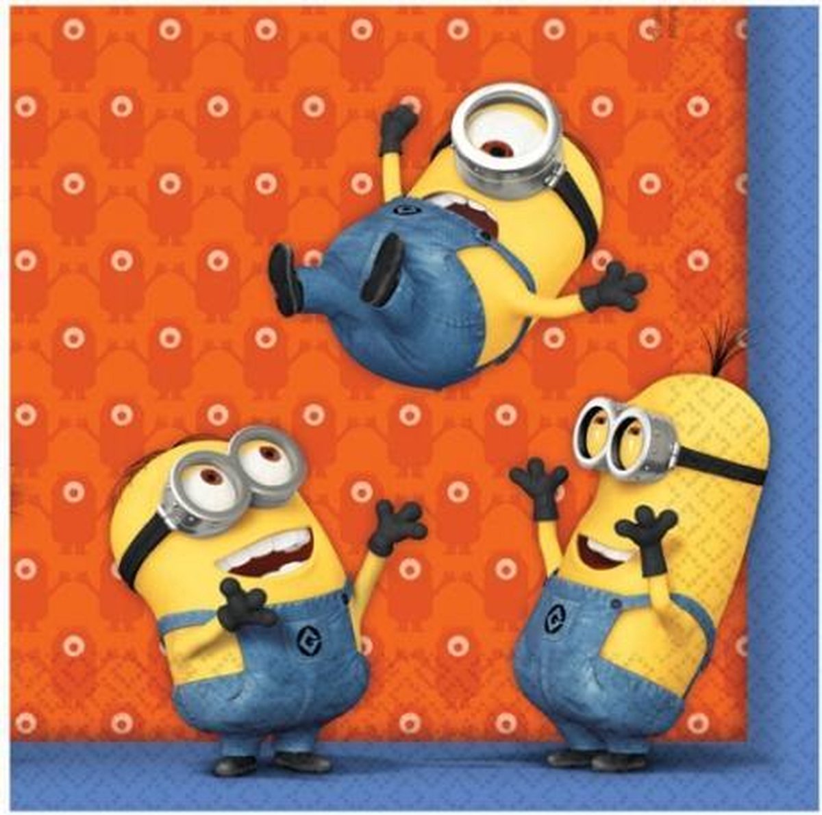 40x Minions themafeest servetten 33 x 33 cm papier - Kinderfeestje papieren wegwerp tafeldecoraties