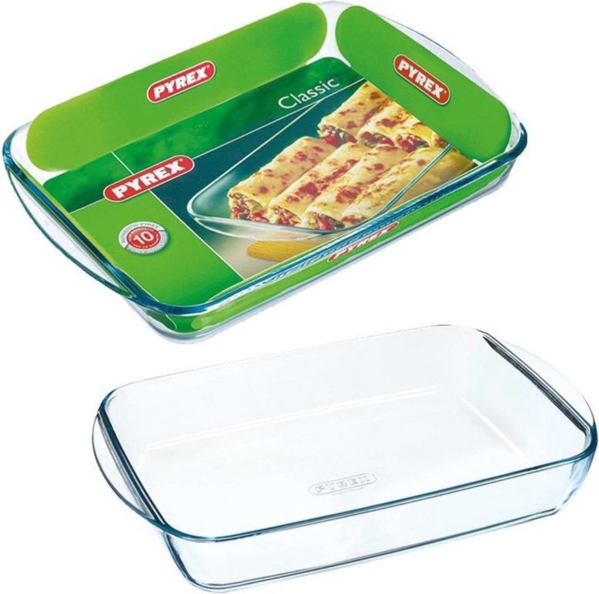 2x Glazen ovenschaal 2