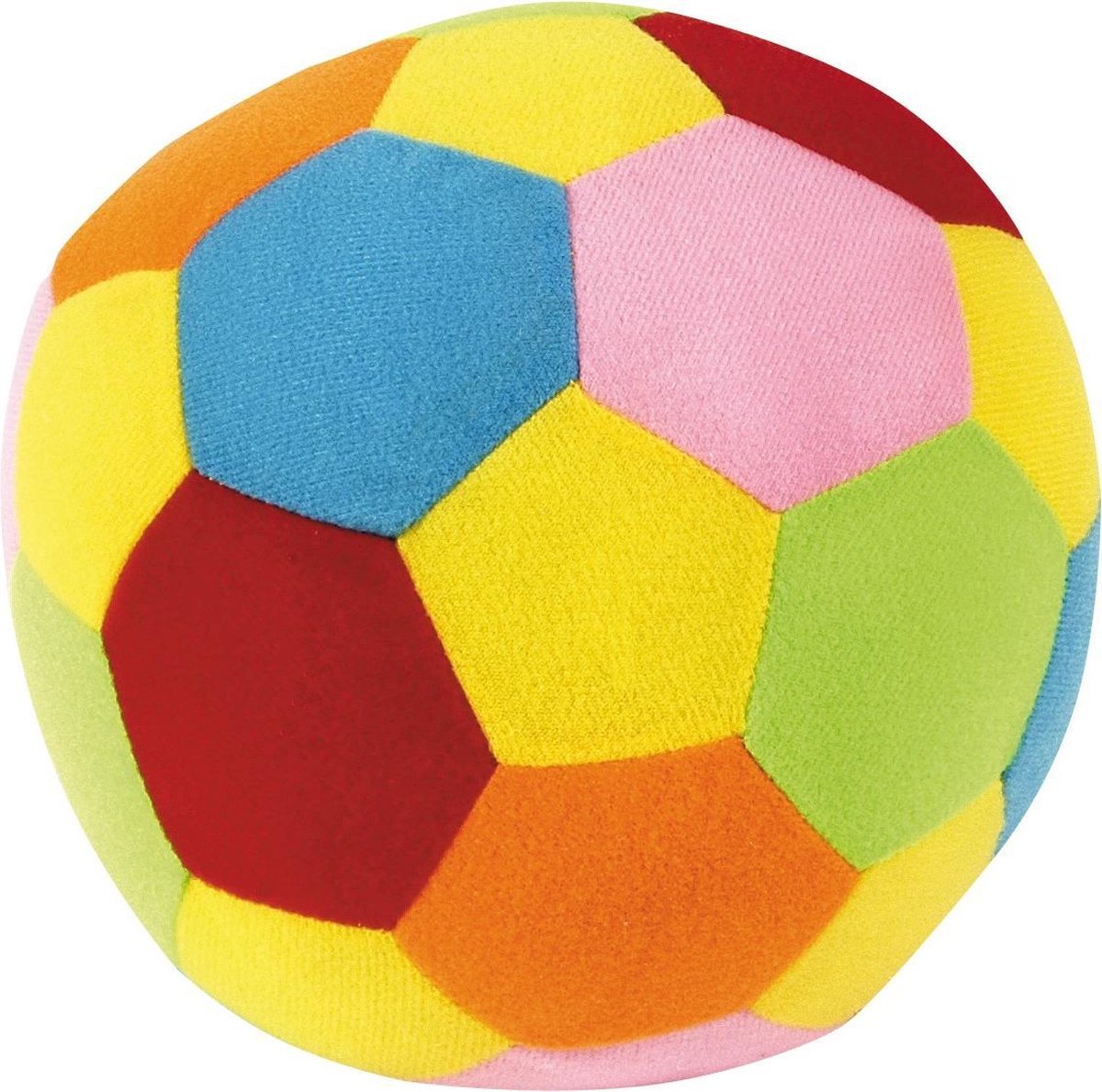 Johntoy Zachte Bal Met Rammelaar Happy World 18 Cm