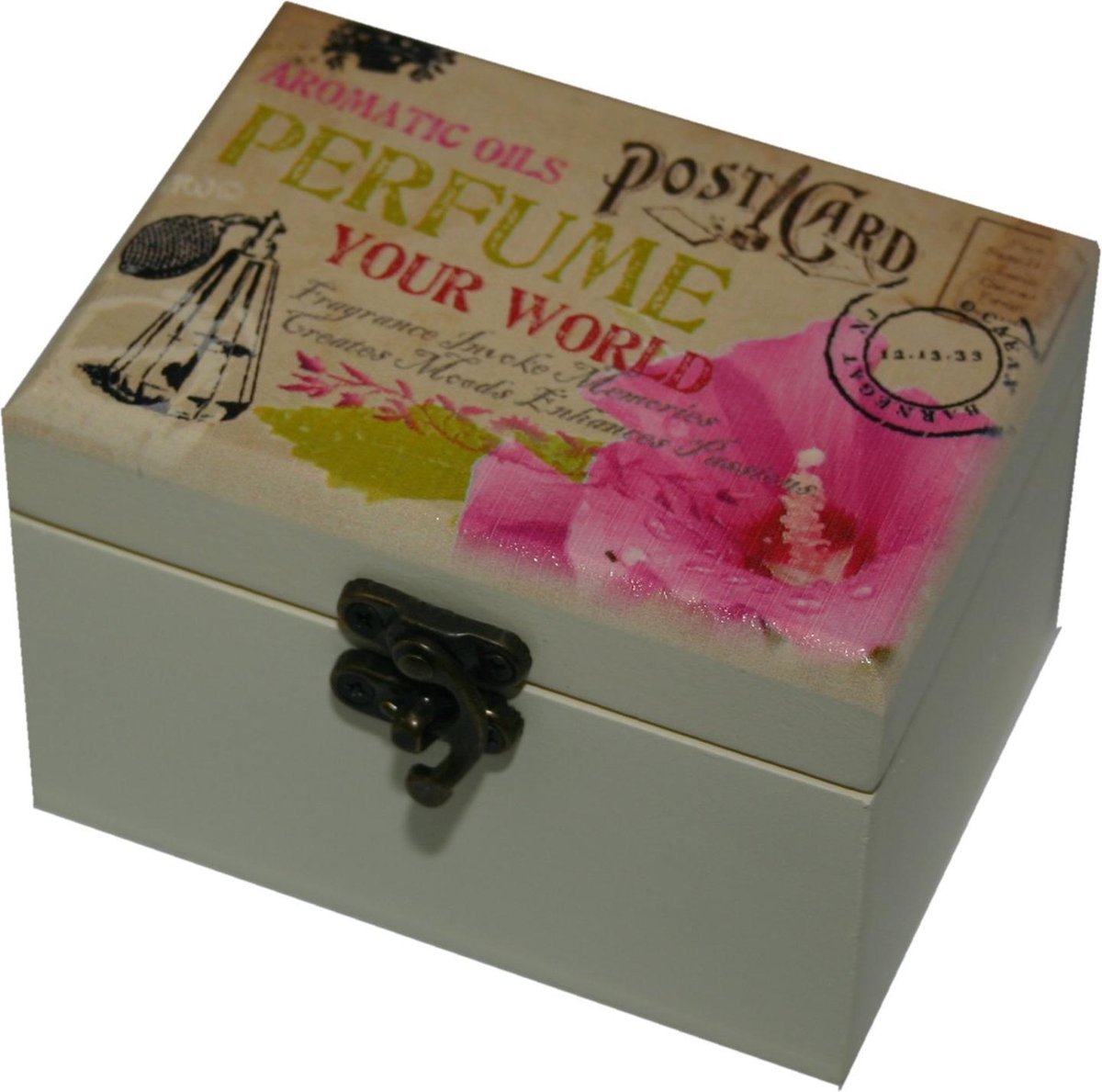 Decoratieve houten box.