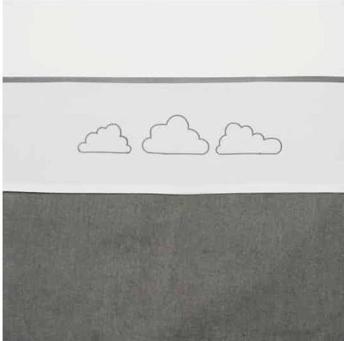 Meyco Clouds wieglaken - 75 x 100 cm - Grijs