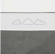 Meyco Clouds wieglaken - 75 x 100 cm - Grijs