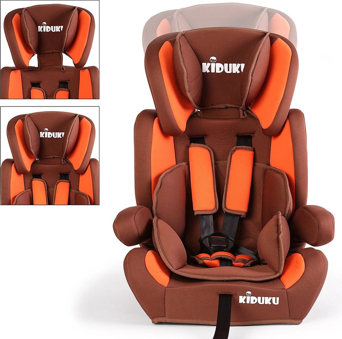 Kiduku Autostoeltje - Kinderstoel - Bruin/Oranje