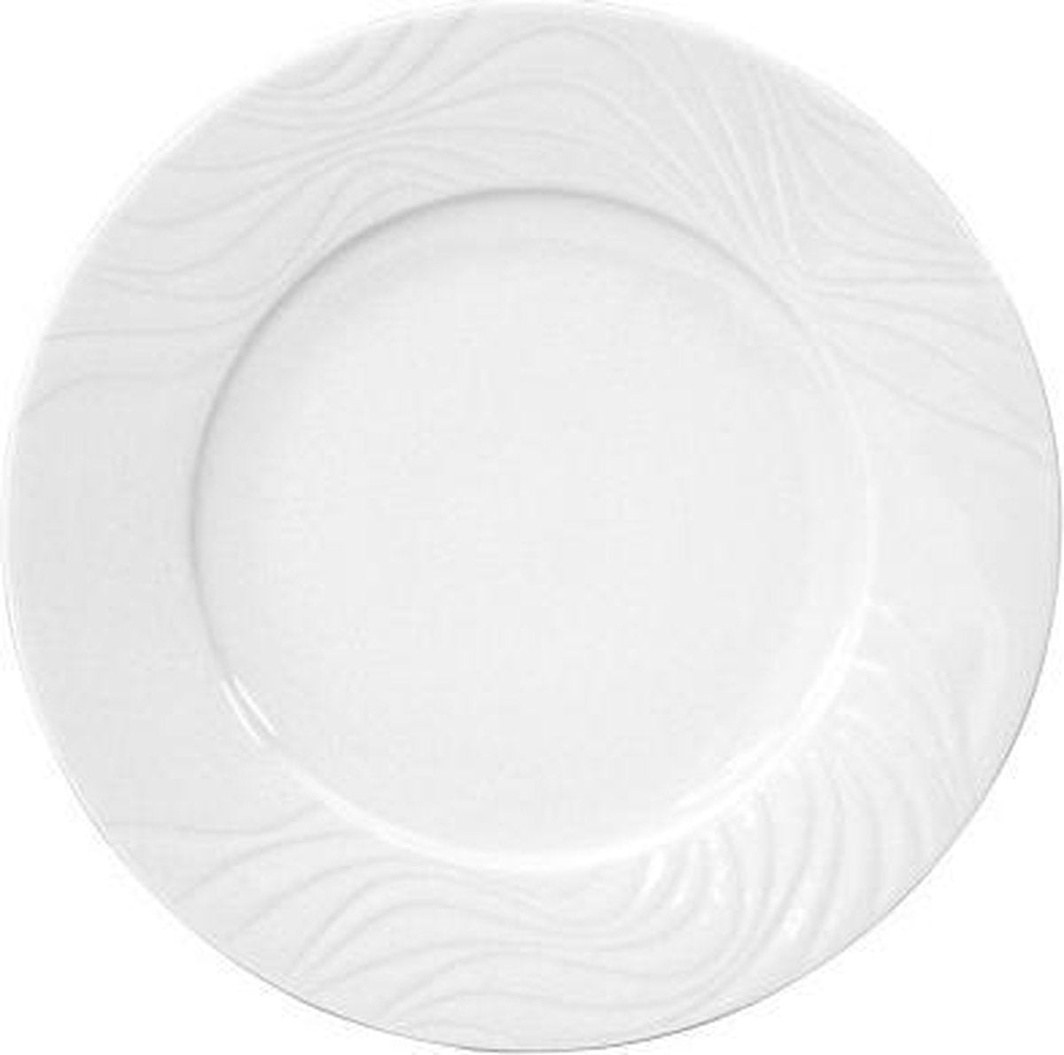 Waves Wit Dinerbord - Plat - Ø 28cm