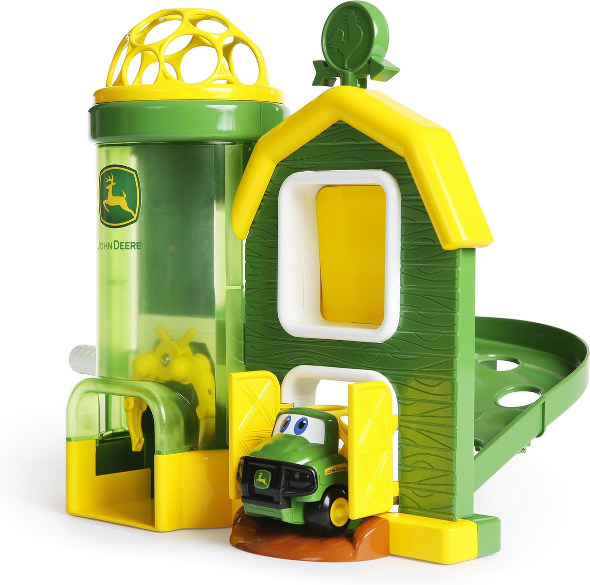 Oball Go Grippers John Deere Rev Up Barnhouse Playset and Vehicle