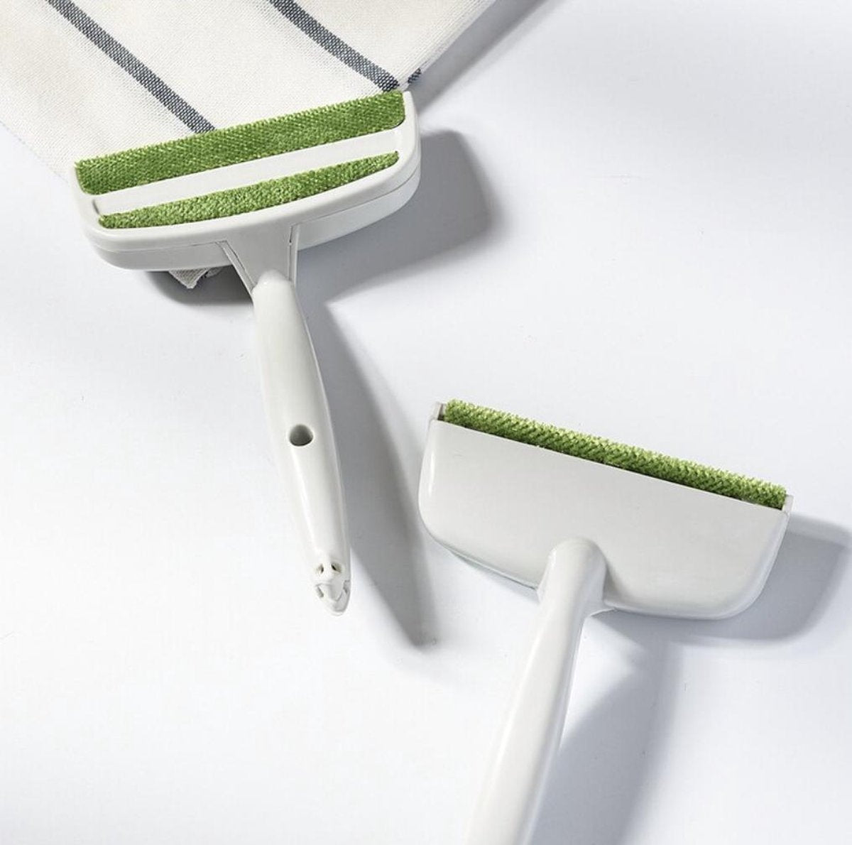WiseGoods Pluizenborstel - Wit/Groen