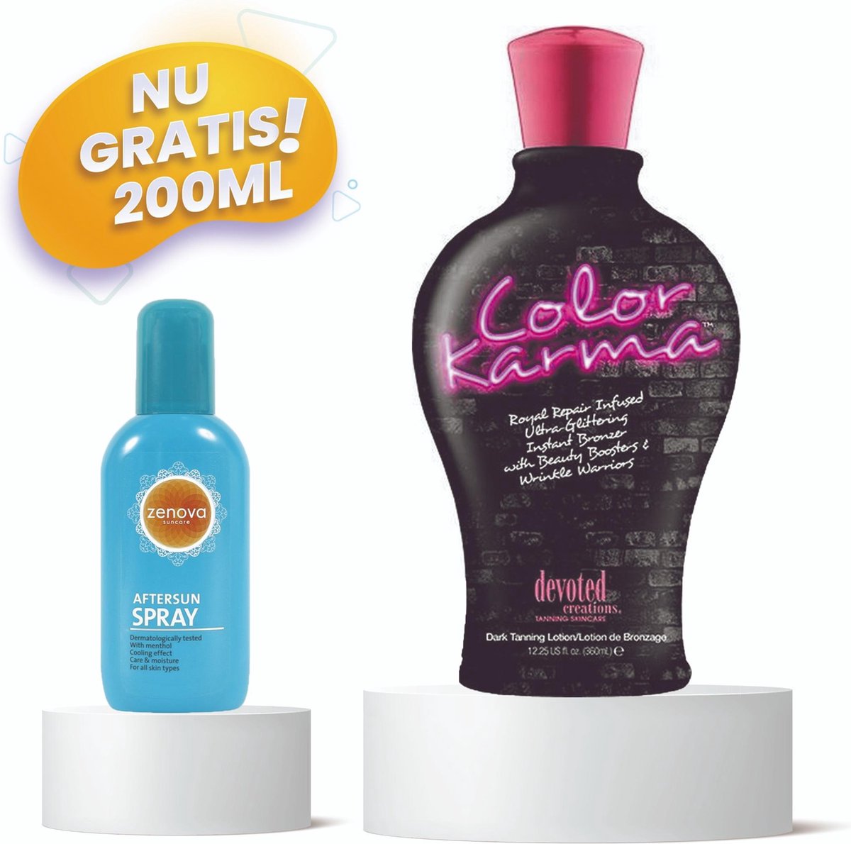 Devoted Creations ® Color Karma - Zonnebank - Zonnebankcreme - Zonnebank creme - Bronzer - Gelaatsbruiner - 360 ML