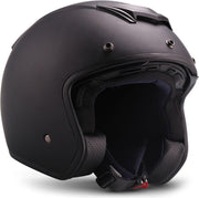 Moto S78 Mat Black Jethelm politie helm voor scooter of motor met zonneklep