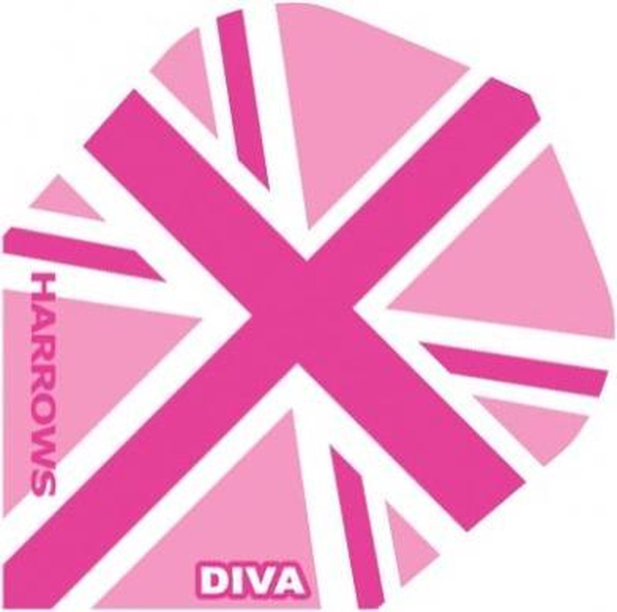 Harrows Darts Flight 6005 Diva Pink Union Jack 3 Stuks