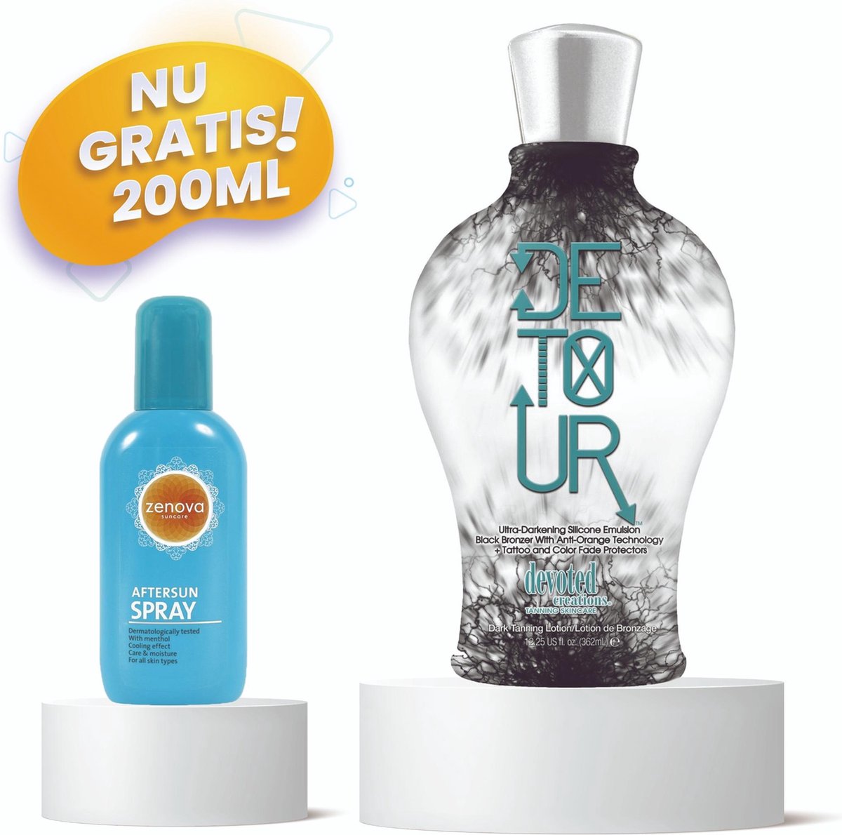 Devoted Creations ® Detour - Zonnebank - Zonnebankcreme - Zonnebank creme - Bronzer - Gelaatsbruiner - 360 ML