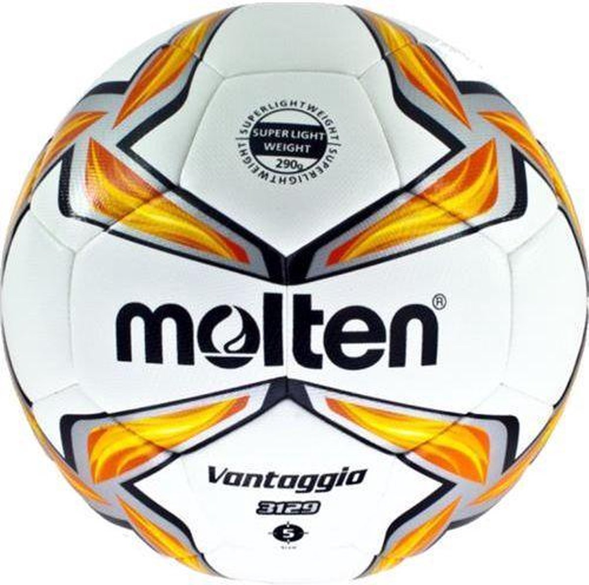 Molten Voetbal V3129 Wit/oranje Maat 5