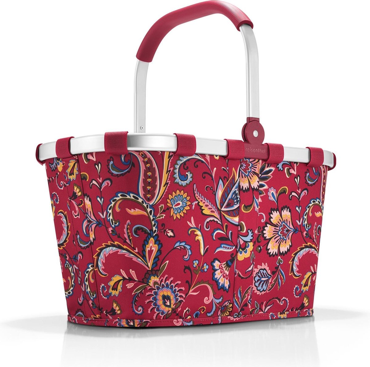 Reisenthel Carrybag Boodschappenmand - Polyester - 22L  - Paisley Ruby Rood; Multi Kleur