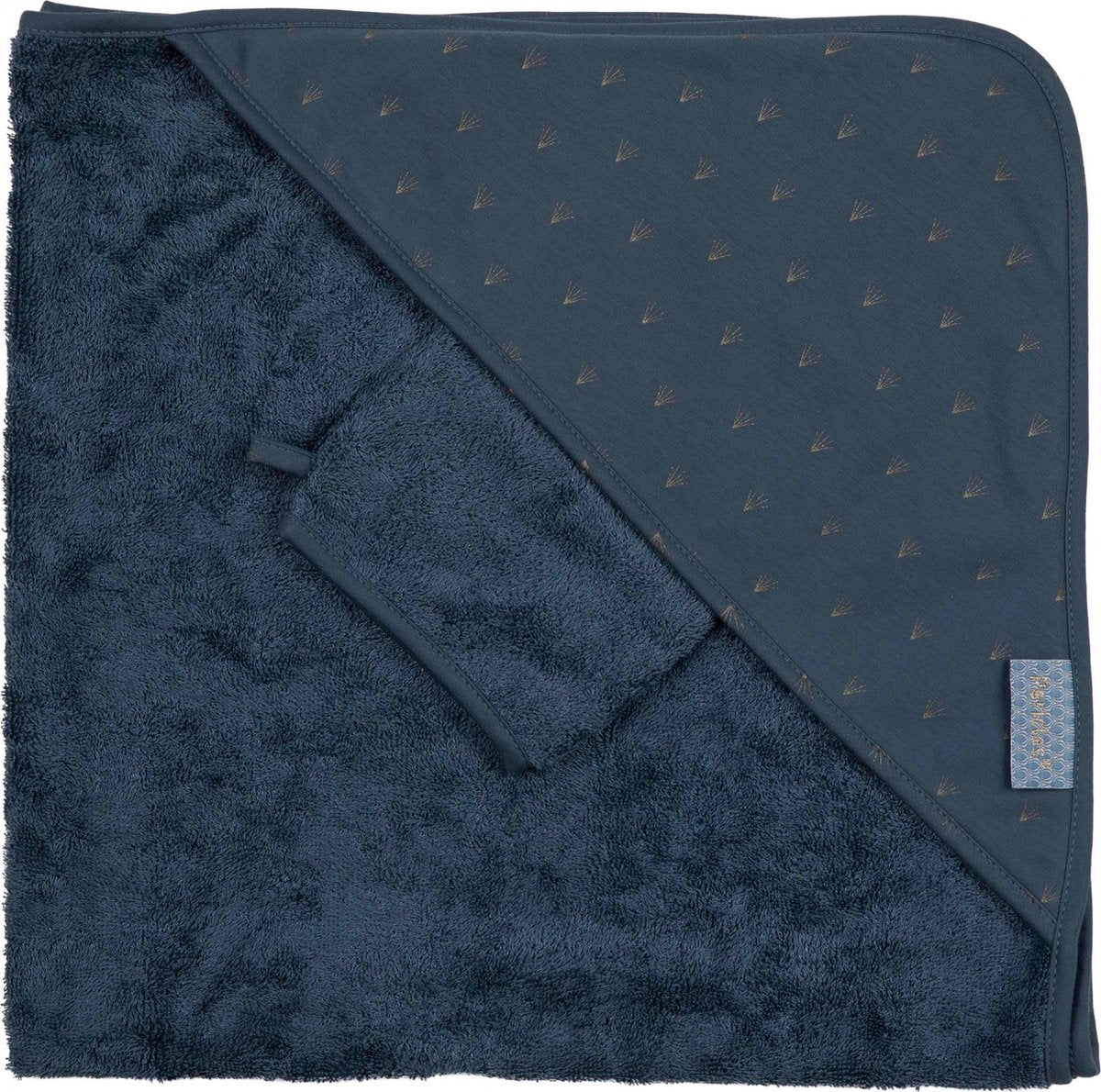 Pericles Badcapeset 80 Cm Katoen/bamboe Donkerblauw