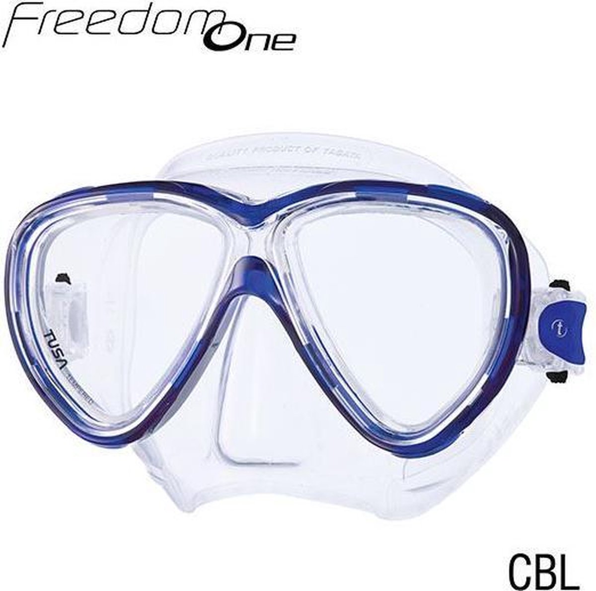 Freedom One Mask transparant siliconen Helder blauw frame