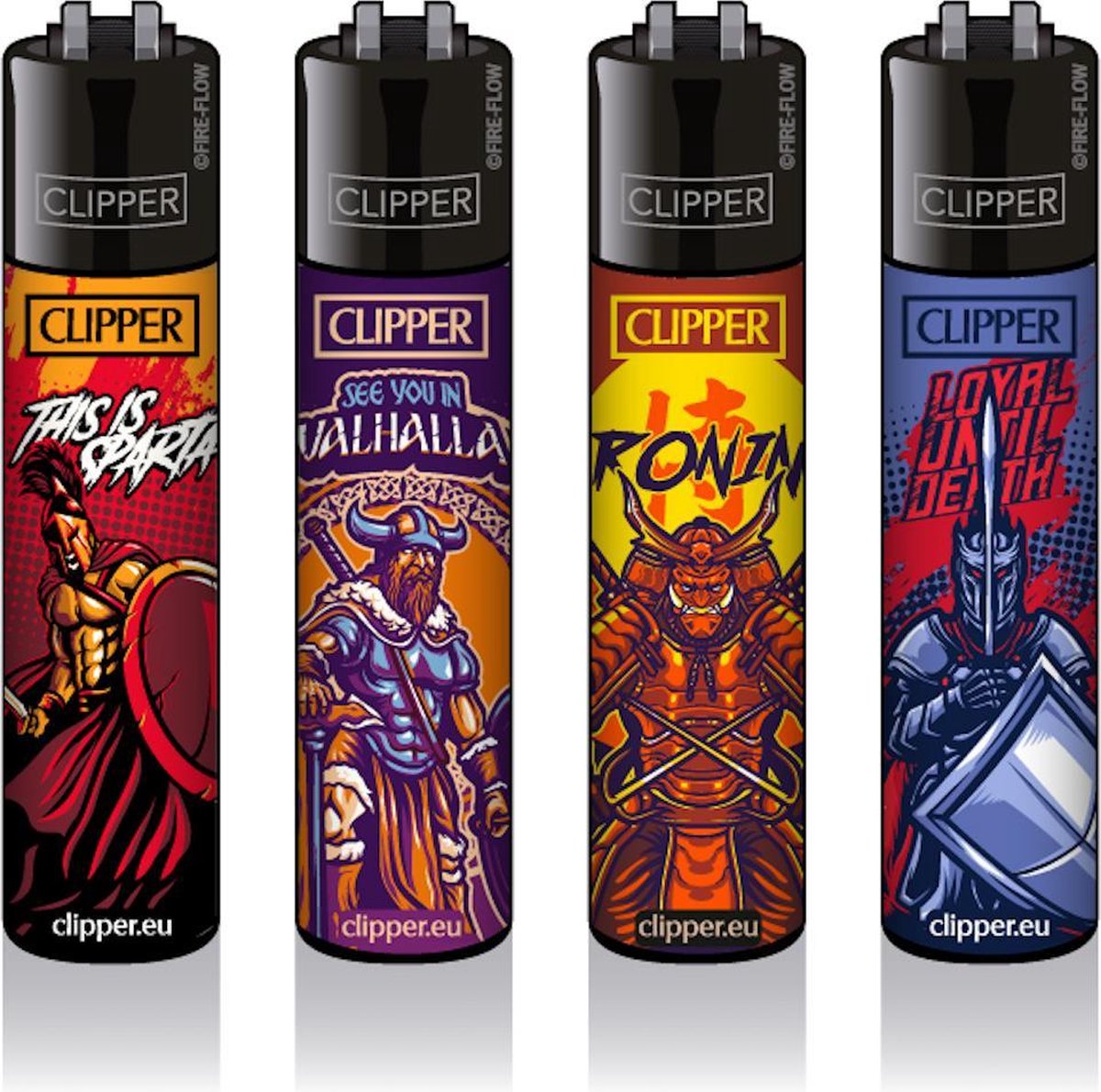 Classic Clipper Aanstekers - Warriors - 4 stuks