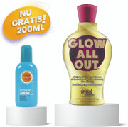 Devoted Creations ® Glow All Out - Zonnebank - Zonnebankcreme - Zonnebank creme - Bronzer - Gelaatsbruiner - 360 ML