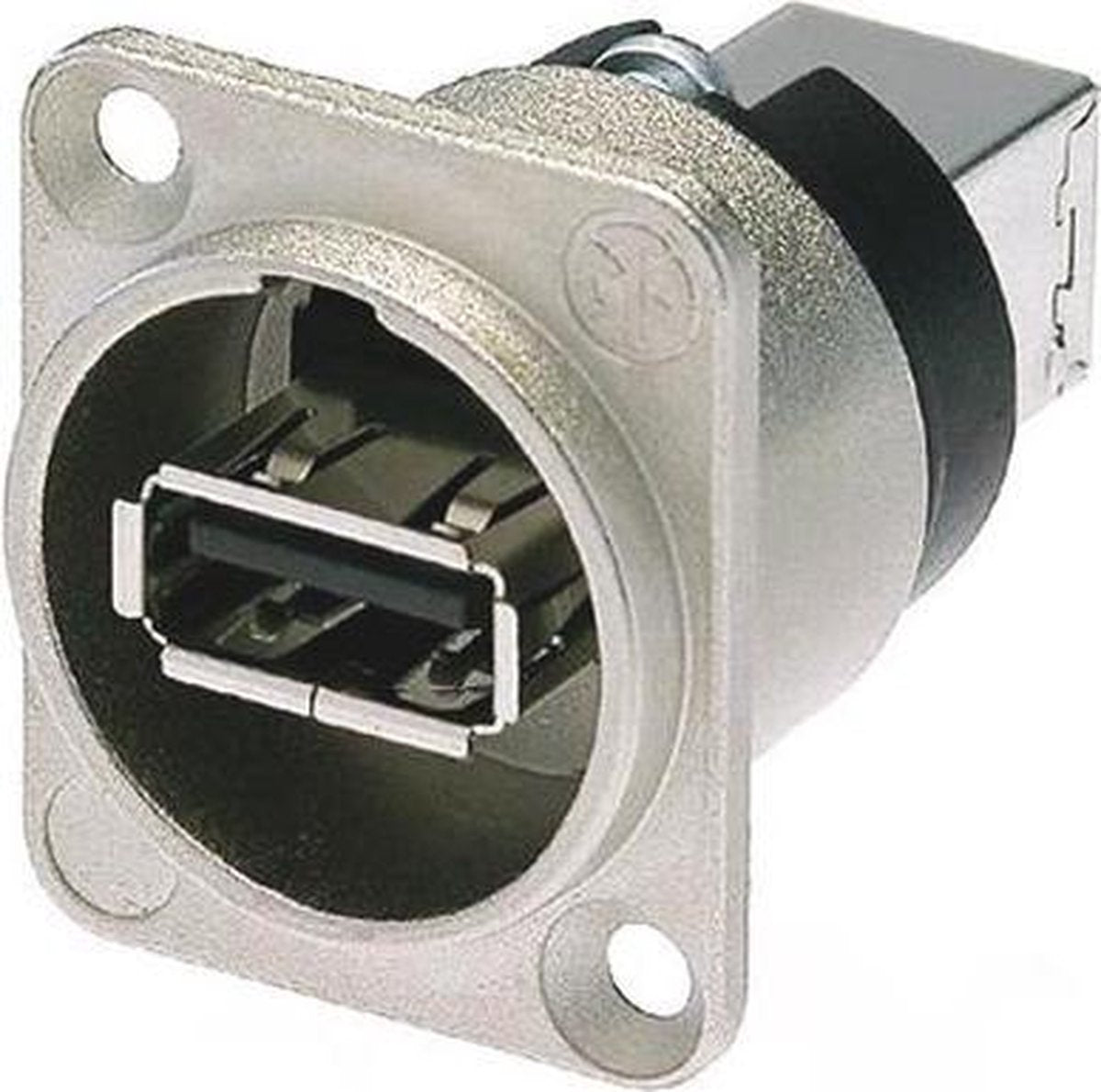 NEUTRIK - OMKEERBARE USB-ADAPTER (TYPE USB A EN USB B) - VERNIKKELDE BEHUIZING TYPE D (NA-USB)