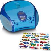 Lenco SCD-24BU kids - Draagbare stereo FM radio met CD-speler - Blauw