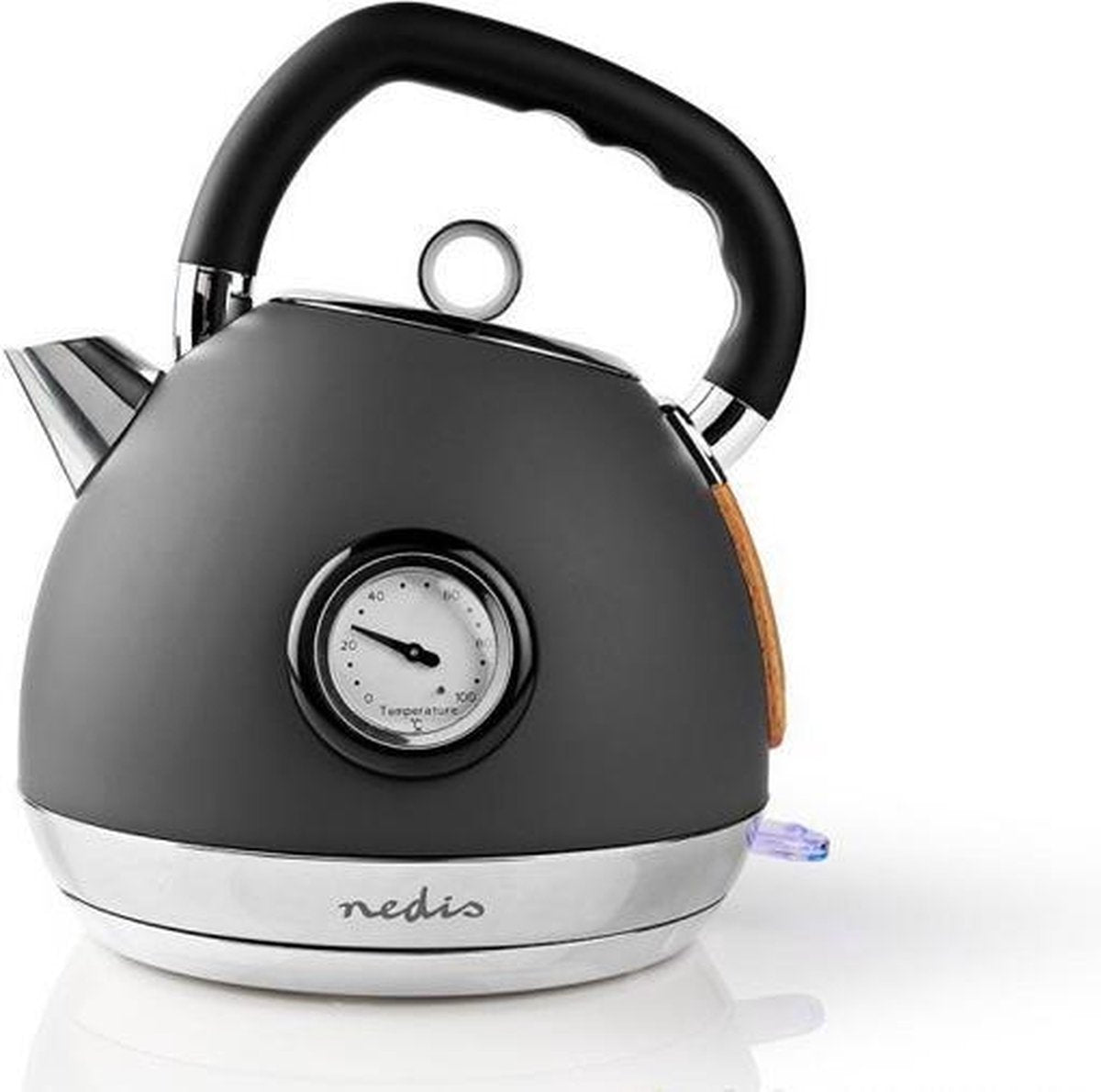 Waterkoker | 1.8 l | Soft-Touch | Grijs | Temperatuurindicator | 360 graden draaibaar | Verborgen verwarmingselement | Strix®-controller | Droogkookbeveiliging