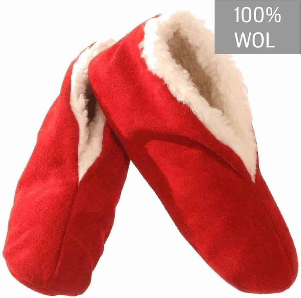 Bernardino Spaanse  Sloffen Unisex - Rood - Maat 40 - 100% Wol