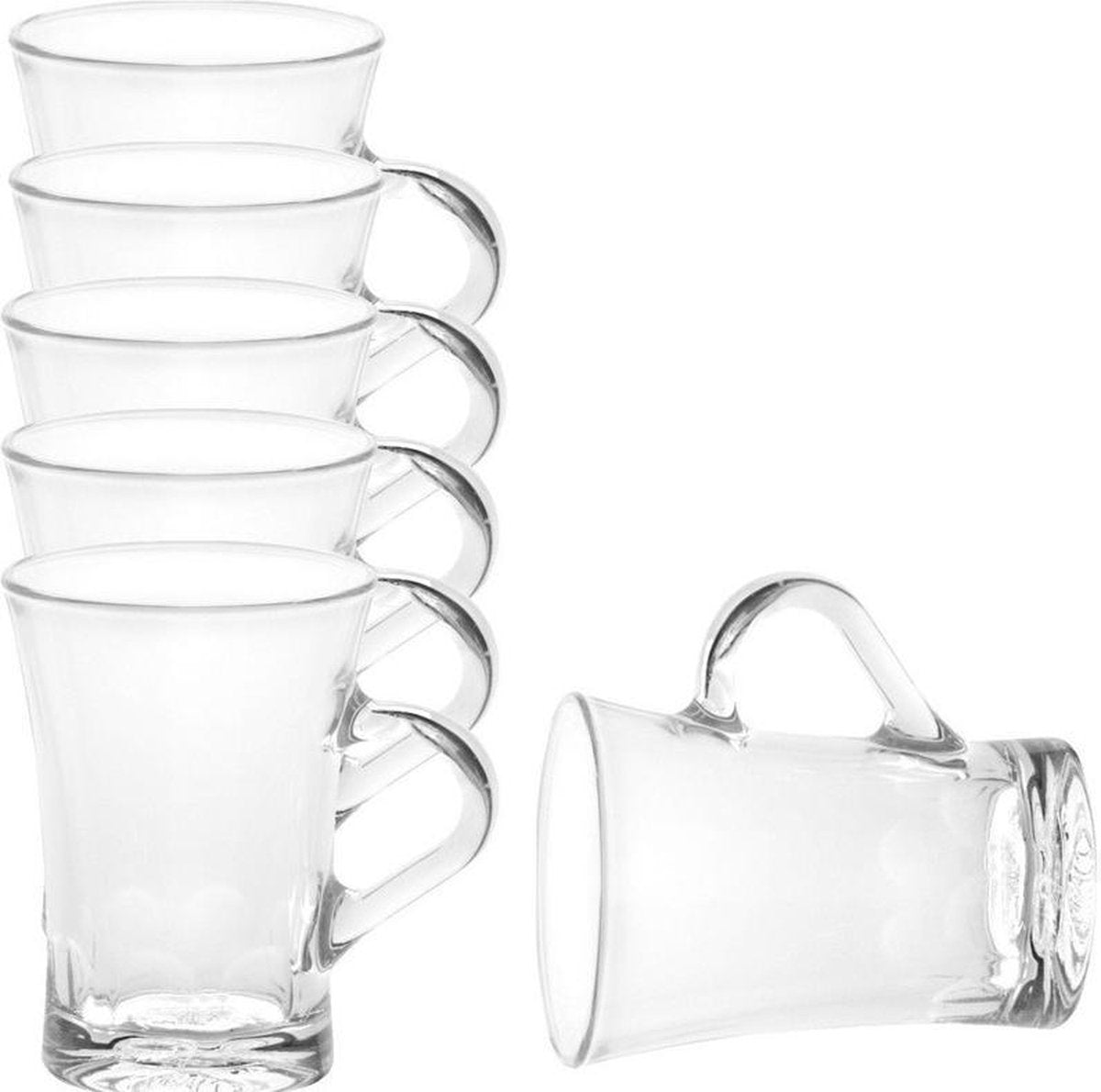 6x Theeglazen/koffieglazen Amalfi transparant 170 ml